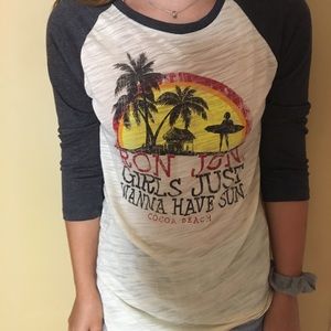 Ron Jon 3/4 sleeve baseball tee